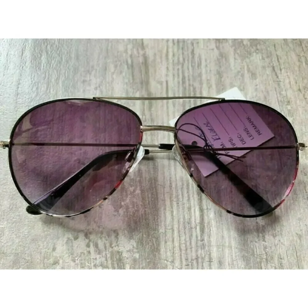 Summer Sunglasses Aviator Oversized Fashion Trendy Floral Gradient Lens Designer
